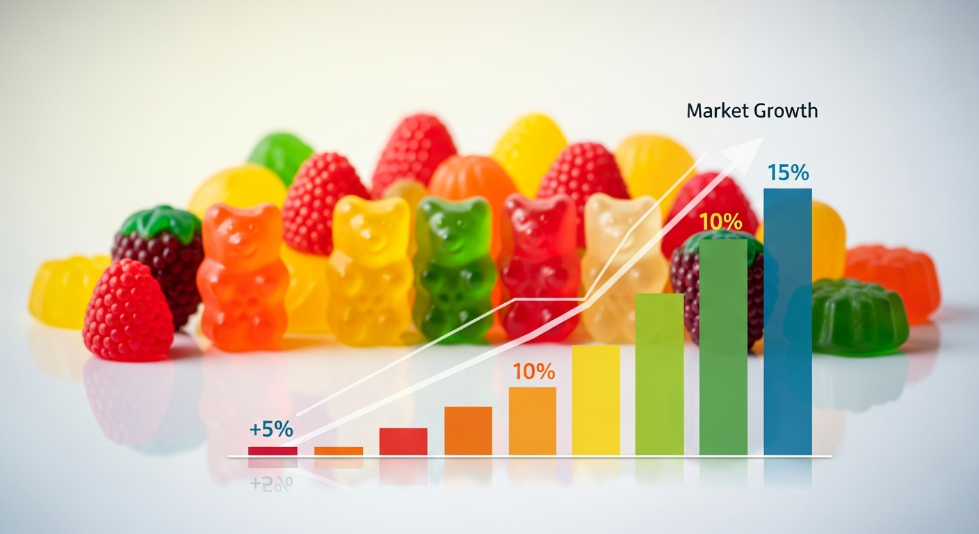 Vitamin gummy pazarı büyüme grafiği ve tahminler