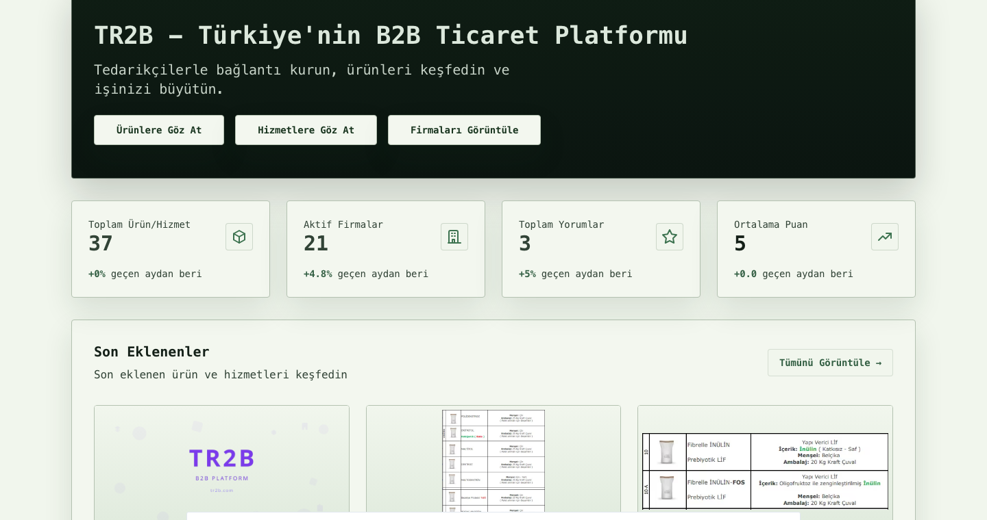 Türkiye'nin B2B Ticaret Platformu
